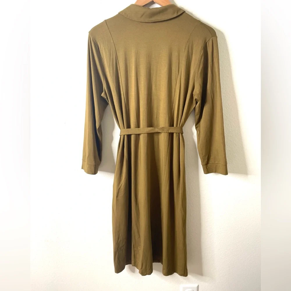 Like New Garnet Hill Tencel Long Sleeve Belted Dress‎ S